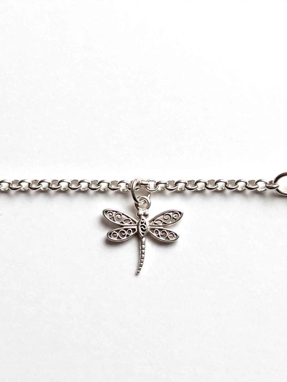 Silver Dragonfly Charm